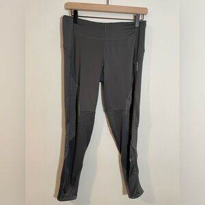 ADIDAS Primeblue Performace Leggings Gray Size Medium Running Outdoor Active EUC